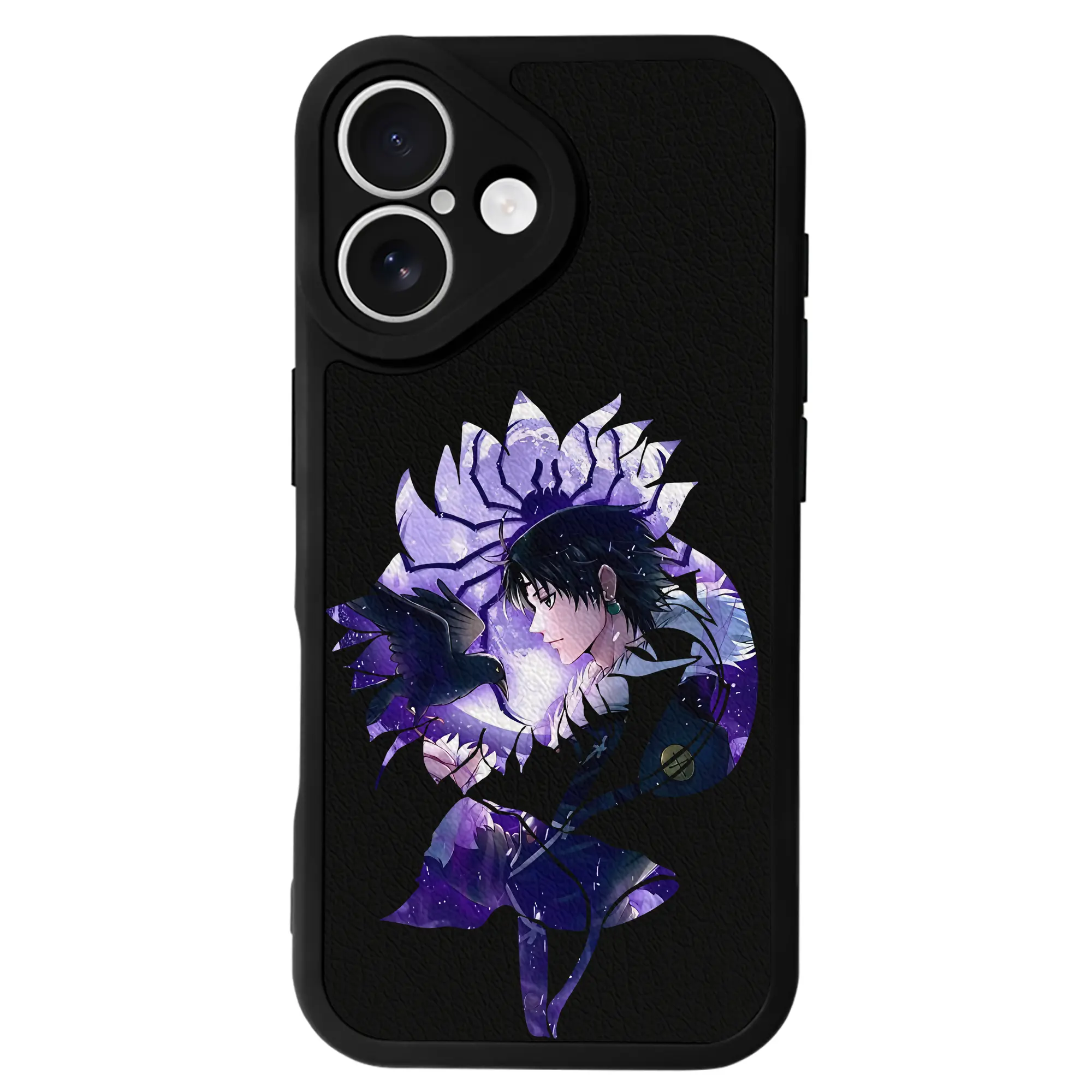 ハンター×ハンター グッズ クロロ＝ルシルフル - IPhone 16シリーズ対応 ・ シリコンスマホケース ・ レザー調 ・ 高精度フィット ・ 耐衝撃 ・ ワイヤレス充電対応 ・ 精密カット